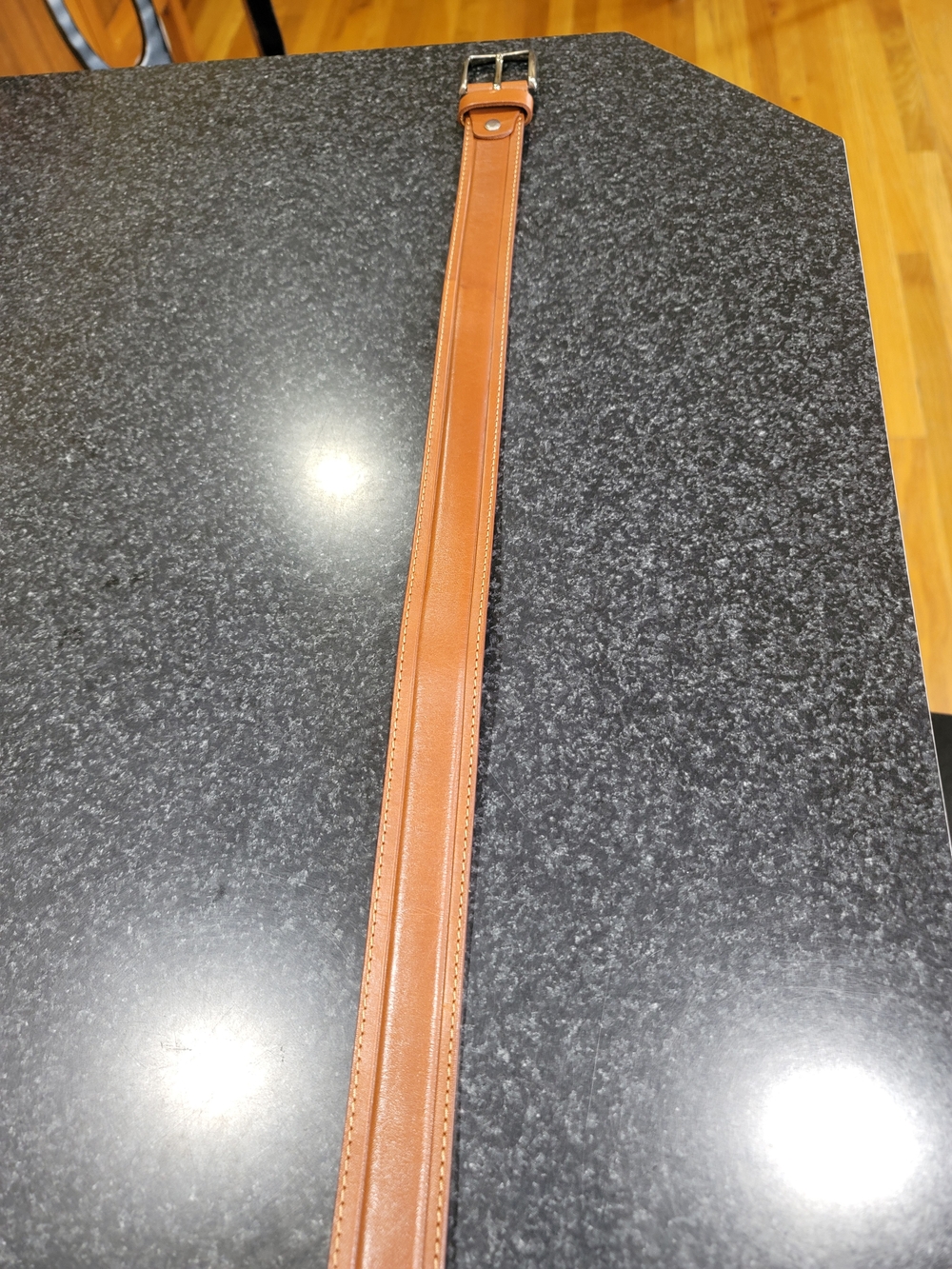Genuine Italian Leather Belt 125cm US Size 42-44 | Classic Brown